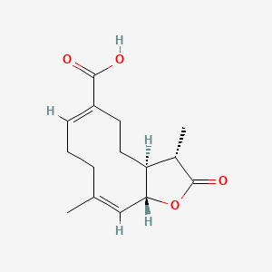 (3S,3aS,6E,10Z,11aS)-3,10-dimethyl-2-oxo-3a,4,5,8,9,11a-hexahydro-3H-cyclodeca[b]furan-6-carboxylic acid