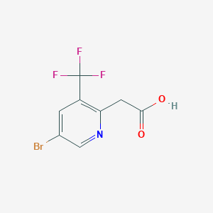 B1529504 2-(5-Bromo-3-(trifluoromethyl)pyridin-2-yl)acetic acid CAS No. 1227578-52-0