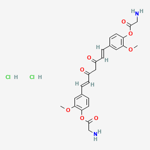 ((1E,6E)-3,5-Dioxohepta-1,6-diene-1,7-diyl)bis(2-methoxy-4,1-phenylene) bis(2-aminoacetate) dihydrochloride