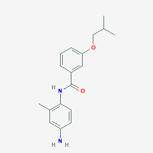 molecular formula C18H22N2O2 B1529508 N-(4-Amino-2-methylphenyl)-3-isobutoxybenzamide CAS No. 1020055-13-3