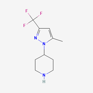 4-(5-methyl-3-(trifluoromethyl)-1H-pyrazol-1-yl)piperidine