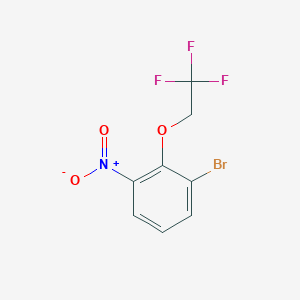 molecular formula C8H5BrF3NO3 B1529519 1-Bromo-3-nitro-2-(2,2,2-trifluoroethoxy)benzene CAS No. 1823606-26-3