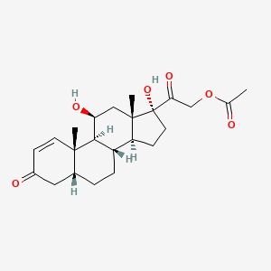 molecular formula C23H32O6 B15295191 5beta-4,5-Dihydro Prednisolone 21-Acetate 