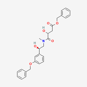 3-Hydroxy-4-[[(2R)-2-hydroxy-2-[3-(phenylmethoxy)phenyl]ethyl]methylamino]-4-oxobutanoic Acid Phenylmethyl Ester