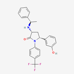 (3R,5R)-5-(3-Hydroxyphenyl)-3-[[(1R)-1-phenylethyl]amino]-1-[4-(trifluoromethyl)phenyl]-2-pyrrolidinone