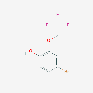 molecular formula C8H6BrF3O2 B1529526 4-溴-2-(2,2,2-三氟乙氧基)苯酚 CAS No. 1823566-98-8