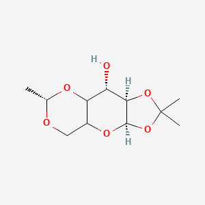 molecular formula C11H18O6 B15295267 (S)-4,6-O-ethylidene-1,2-O-(1-methylethylidene)-alpha-D-galactopyranose 