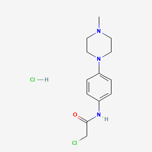 molecular formula C13H19Cl2N3O B1529527 2-氯-N-[4-(4-甲基-哌嗪-1-基)-苯基]-乙酰胺盐酸盐 CAS No. 1185303-48-3