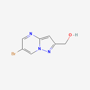 molecular formula C7H6BrN3O B1529531 (6-溴吡唑并[1,5-A]嘧啶-2-基)甲醇 CAS No. 1263057-20-0