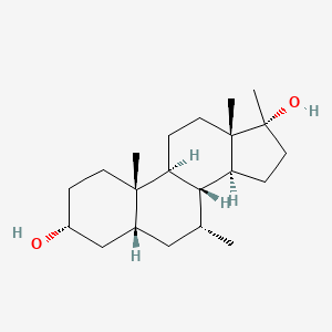 molecular formula C21H36O2 B15295335 (3alpha,5beta,7alpha,17alphalpha)-7,17-Dimethylandrostane-3,17-diol 