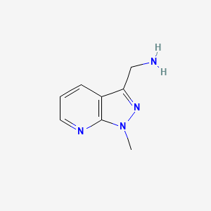 molecular formula C8H10N4 B1529534 3-Aminomethyl-1-methyl-1H-pyrazolo[3,4-B]pyridine CAS No. 1151512-20-7