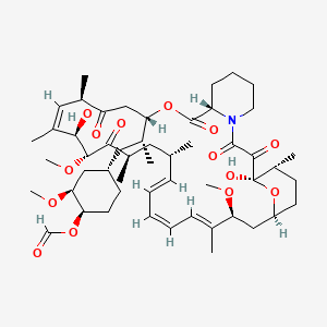 molecular formula C52H79NO14 B15295368 [(1R,2S,4S)-4-[(2R)-2-[(1R,9S,12S,15R,16E,18R,19R,21R,23S,24Z,26E,28E,30S,32S,35R)-1,18-dihydroxy-19,30-dimethoxy-15,17,21,23,29,35-hexamethyl-2,3,10,14,20-pentaoxo-11,36-dioxa-4-azatricyclo[30.3.1.04,9]hexatriaconta-16,24,26,28-tetraen-12-yl]propyl]-2-methoxycyclohexyl] formate 