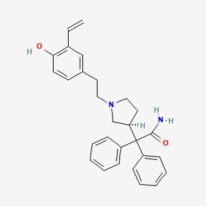 (3S)-1-[2-(3-Ethenyl-4-hydroxyphenyl)ethyl]-a,a-diphenyl-3-pyrrolidineacetamide