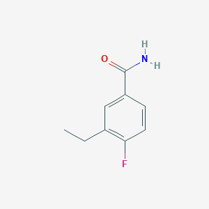 molecular formula C9H10FNO B15295378 3-Ethyl-4-fluorobenzamide CAS No. 1112179-03-9