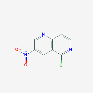 molecular formula C8H4ClN3O2 B1529539 5-Chloro-3-nitro-1,6-naphthyridine CAS No. 1211534-54-1