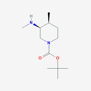 molecular formula C12H24N2O2 B1529542 (3S,4S)-4-Methyl-3-methylamino-piperidine-1-carboxylic acid tert-butyl ester CAS No. 1279894-20-0