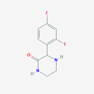 molecular formula C10H10F2N2O B15295423 3-(2,4-Difluorophenyl)piperazin-2-one 