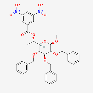 molecular formula C36H36N2O11 B15295424 Methyl 7-Deoxy-2,3,4-tris-O-(phenylmethyl)-L-glycero-alpha-D-gluco-heptopyranoside 3,5-Dinitrobenzoate 