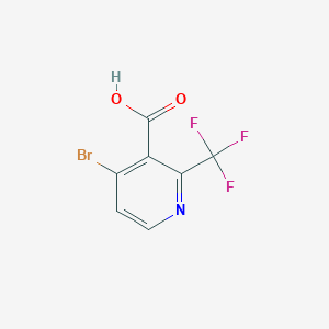 molecular formula C7H3BrF3NO2 B15295427 4-Bromo-2-(trifluoromethyl)nicotinic acid 