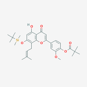 4-[7-[(1,1-Dimethylethyl)dimethylsilyl]oxy 8-(3-Methyl-2-buten-1-yl)cannflavin B