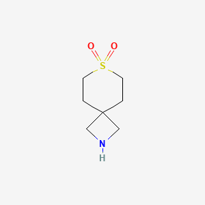 molecular formula C7H13NO2S B1529546 7-硫杂-2-氮杂-螺[3.5]壬烷 7,7-二氧化物 CAS No. 1363381-31-0