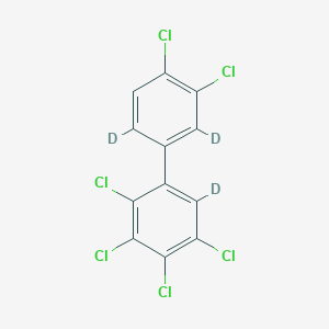 molecular formula C12H4Cl6 B15295509 2,3,3',4,4',5-Hexachlorobiphenyl-2',6,6'-d3 