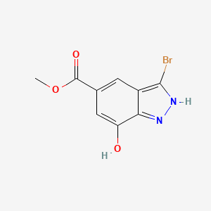 molecular formula C9H7BrN2O3 B1529551 3-溴-7-羟基-1H-吲唑-5-羧酸甲酯 CAS No. 1363383-21-4