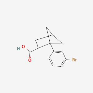 molecular formula C13H13BrO2 B15295516 1-(3-Bromophenyl)bicyclo[2.1.1]hexane-2-carboxylic acid 