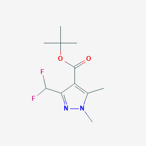 molecular formula C11H16F2N2O2 B15295530 tert-butyl 3-(difluoromethyl)-1,5-dimethyl-1H-pyrazole-4-carboxylate 