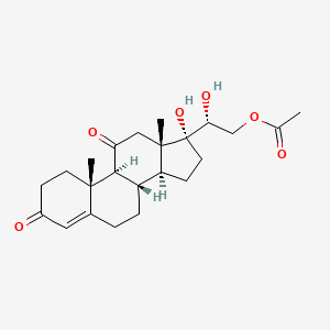 molecular formula C23H32O6 B15295546 20beta-Dihydrocortisone O-Acetate 