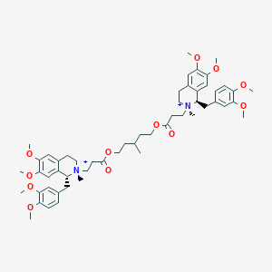 molecular formula C54H74N2O12+2 B15295551 (1R,2R,1'R,2'R)-2,2'-{(3-Methylpentane-1,5-diyl)bis[oxy(3-oxopropane-3,1-diyl)]}bis{1-[(3,4-dimethoxyphenyl)methyl]-6,7-dimethoxy-2-methyl-1,2,3,4-tetrahydroisoquinolin-2-ium} CAS No. 1193104-79-8