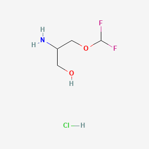 molecular formula C4H10ClF2NO2 B15295589 2-Amino-3-(difluoromethoxy)propan-1-ol hydrochloride CAS No. 2913243-94-2