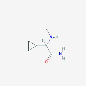 molecular formula C6H12N2O B15295606 2-Cyclopropyl-2-(methylamino)acetamide CAS No. 1251215-60-7