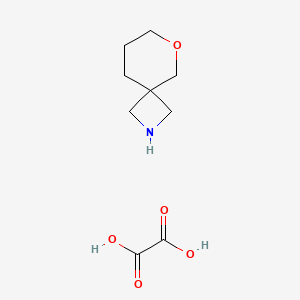 molecular formula C9H15NO5 B1529562 6-氧杂-2-氮杂螺[3.5]壬烷草酸盐 CAS No. 1389264-15-6
