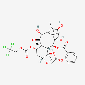 molecular formula C32H37Cl3O12 B15295648 7-(2,2,2-Trichloroethyloxycarbonyl)-10-deacetylbaccatin III CAS No. 114915-19-4