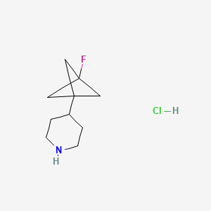 4-{3-Fluorobicyclo[1.1.1]pentan-1-yl}piperidine hydrochloride