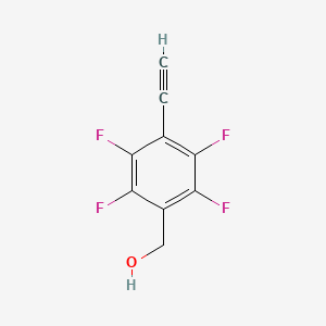 molecular formula C9H4F4O B15295721 (4-Ethynyl-2,3,5,6-tetrafluorophenyl)methanol CAS No. 121038-04-8