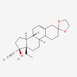 (8R,9S,13S,14S,17R)-13-ethyl-17-ethynylspiro[1,2,4,7,8,9,10,11,12,14,15,16-dodecahydrocyclopenta[a]phenanthrene-3,2'-1,3-dioxolane]-17-ol