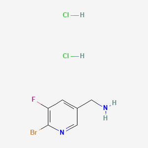 molecular formula C6H8BrCl2FN2 B15295791 1-(6-Bromo-5-fluoropyridin-3-yl)methanamine dihydrochloride 