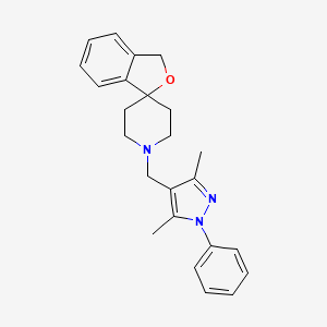 molecular formula C24H27N3O B15295801 1'-((3,5-Dimethyl-1-phenyl-1H-pyrazol-4-yl)methyl)-3H-spiro[isobenzofuran-1,4'-piperidine] 