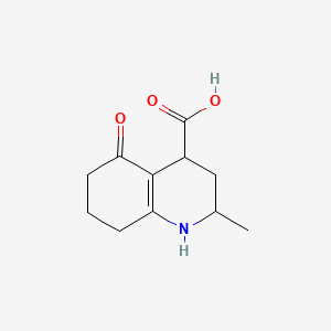 molecular formula C11H15NO3 B15295817 2-Methyl-5-oxo-1,2,3,4,5,6,7,8-octahydroquinoline-4-carboxylic acid 