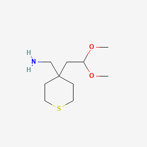 1-[4-(2,2-Dimethoxyethyl)thian-4-yl]methanamine