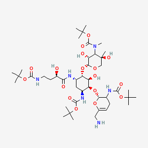 2',3-(Boc-amino) 3''-(Boc-methylamino) N-Boc Des(2-hydroxyethyl) Plazomicin