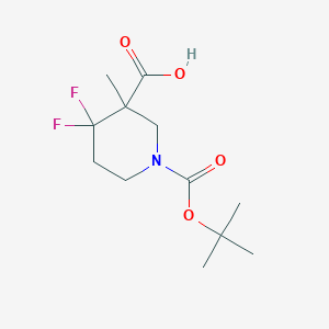 molecular formula C12H19F2NO4 B1529591 1-Boc-4,4-difluoro-3-methylpiperidine-3-carboxylic acid CAS No. 1334416-85-1