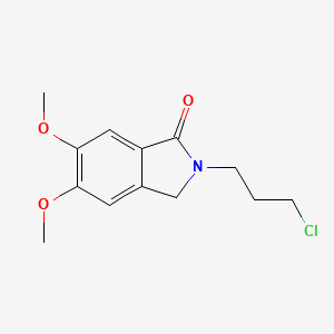 molecular formula C13H16ClNO3 B15295955 2-(3-Chloropropyl)-5,6-dimethoxyisoindolin-1-one CAS No. 1163250-40-5