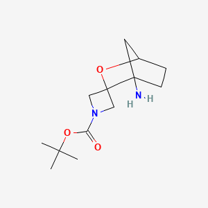 molecular formula C13H22N2O3 B15295969 Tert-butyl 1'-amino-3'-oxaspiro[azetidine-3,2'-bicyclo[2.2.1]heptane]-1-carboxylate 