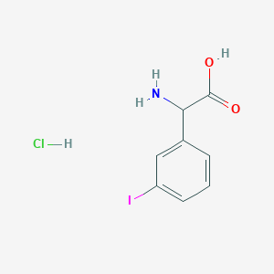 molecular formula C8H9ClINO2 B15295974 2-Amino-2-(3-iodophenyl)acetic acid hydrochloride 