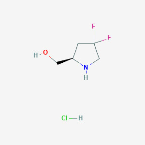 molecular formula C5H10ClF2NO B1529600 (R)-(4,4-difluoropyrrolidin-2-yl)methanol hydrochloride CAS No. 1315593-71-5