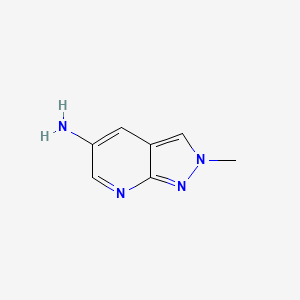 molecular formula C7H8N4 B1529604 5-Amino-2-methyl-2H-pyrazolo[3,4-B]pyridine CAS No. 1363383-41-8