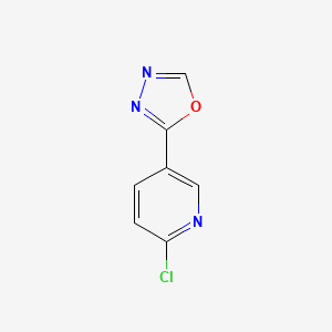 molecular formula C7H4ClN3O B15296047 2-Chloro-5-(1,3,4-oxadiazol-2-yl)pyridine 